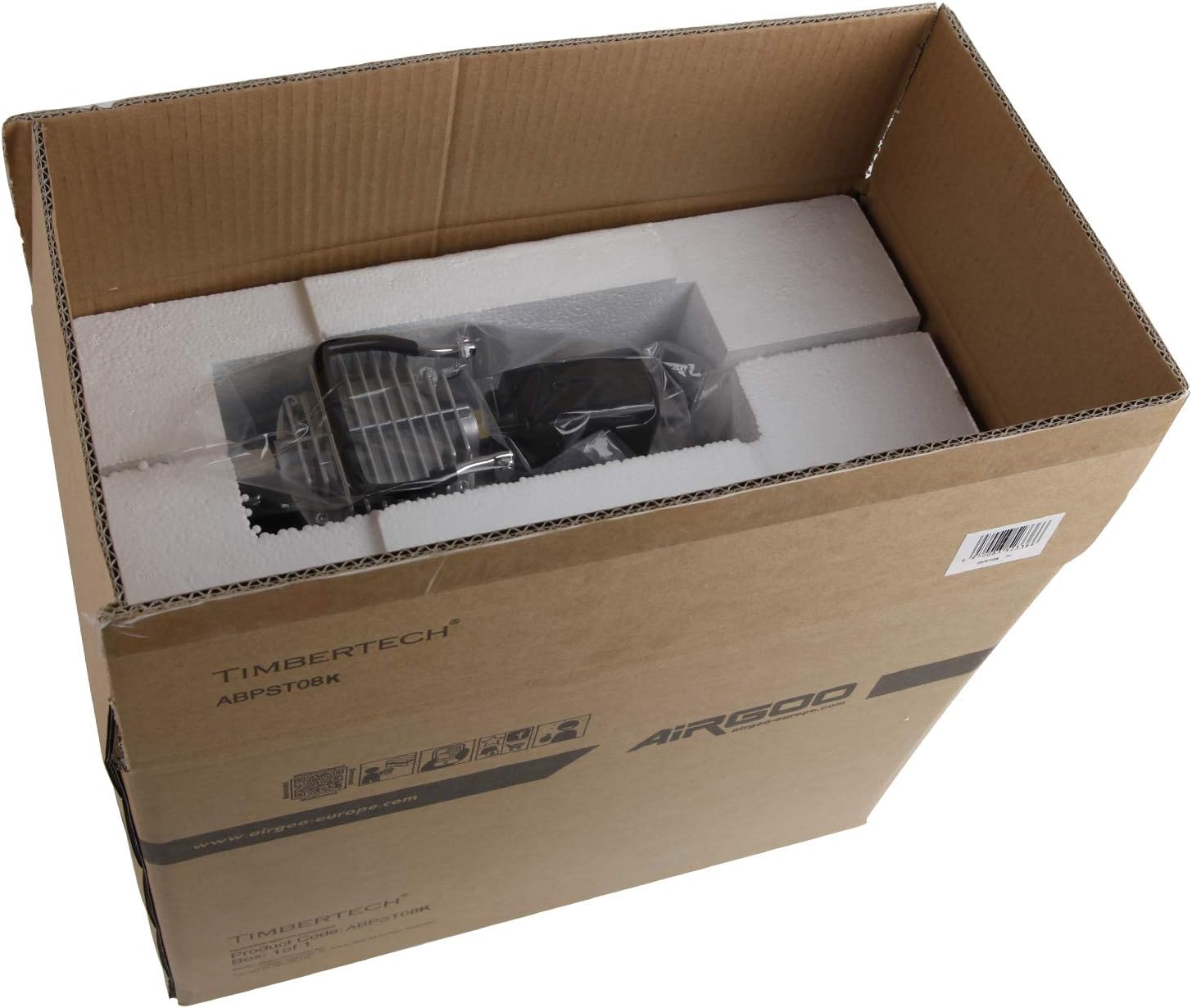 Timbertech ABPST08K Airbrush Compressor Complete Set with Upgraded Cooling Fan and Airbrush Accessories for Airbrushing Hobby, Body Tattoo, Model Painting, Automotive Graphic, Make-up(110-120V)