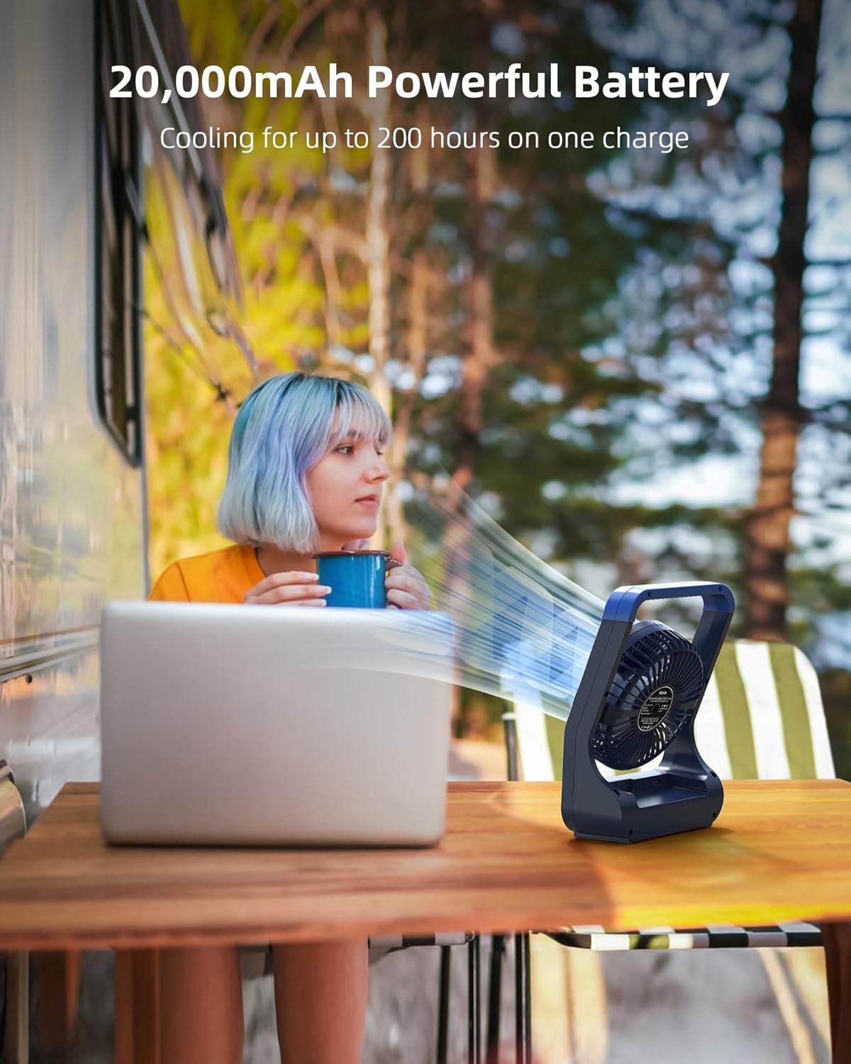 SLENPET fan with 20000mAh battery