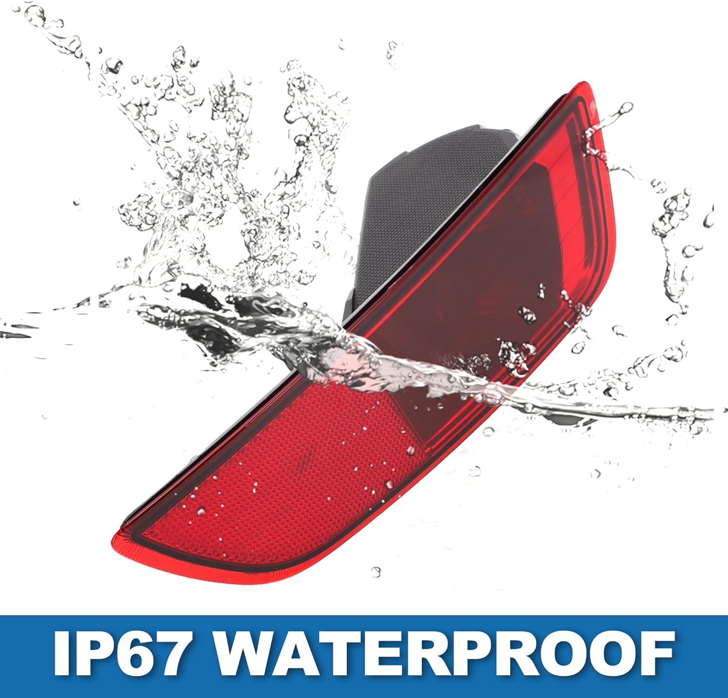 Rear Bumper Tail Light Shell No.30763323 Lower Rear Bumper Reflector Stop Lamp Brake Light Cover for Volvo XC60 2008-2013 ABS Red Gray Waterproof Rear Right