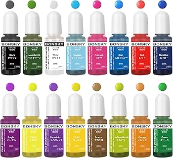 レジン 着色剤 レジン液 着色剤 透明色-16色10mlUV レジン用染料 Amazon.co.jp: NICONON レジン液 着色剤 UVレジン用染料 高濃度 透明色