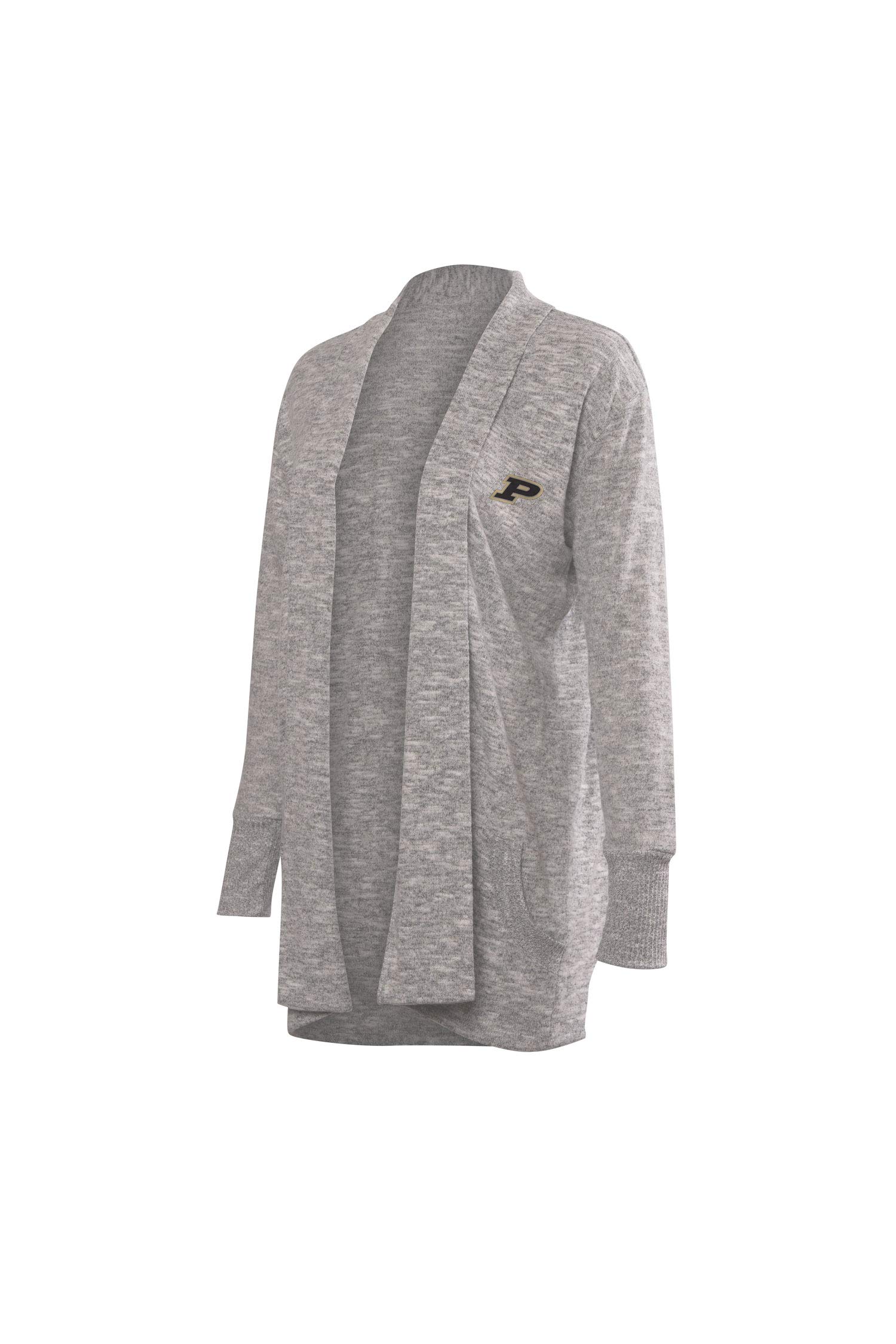 NCAA Purdue Boilermakers Women's Cozy Fleece Cardigan - Heather Grey, Open Front With Pockets (Small) - View #6