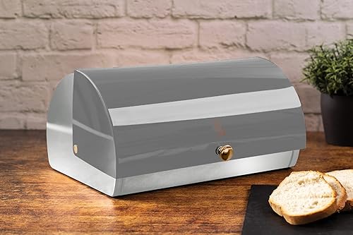 Miniatura 3 de Berlinger Haus - Panera de acero inoxidable para encimera de cocina recipiente compacto para almacenamiento de pan contenedor moderno con puerta de