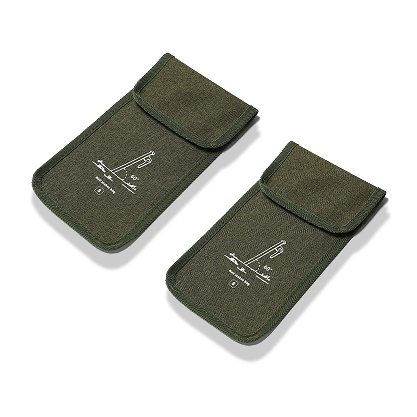 2Pcs Tent Stakes Bags Puncture Resistant Tent Peg Storage Bags Large Capacity Waterproof Nail Pouch for Hiking Camping (2Pcs S)