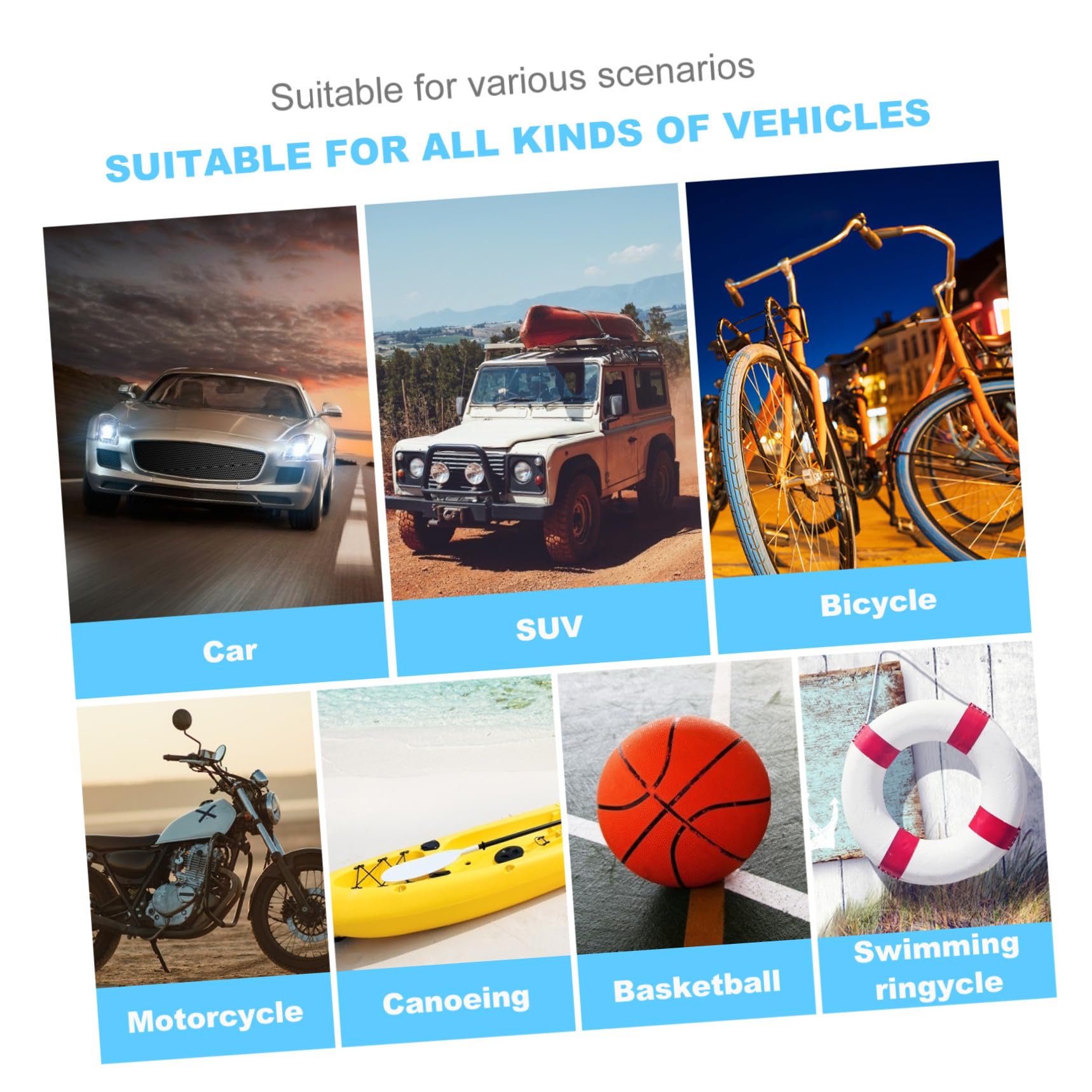 Bomba de Neumáticos Material Abs y Cobre Portátil para Coche Función Automática de Inflado y Apagado con Medidor de Presión Digital Color Amarillo
