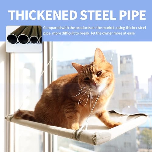 Miniatura 4 de All For Paws Percha de ventana para gatos de interior, hamaca para gatos que ahorra espacio para ventana, muebles colgantes para gatos, cama con