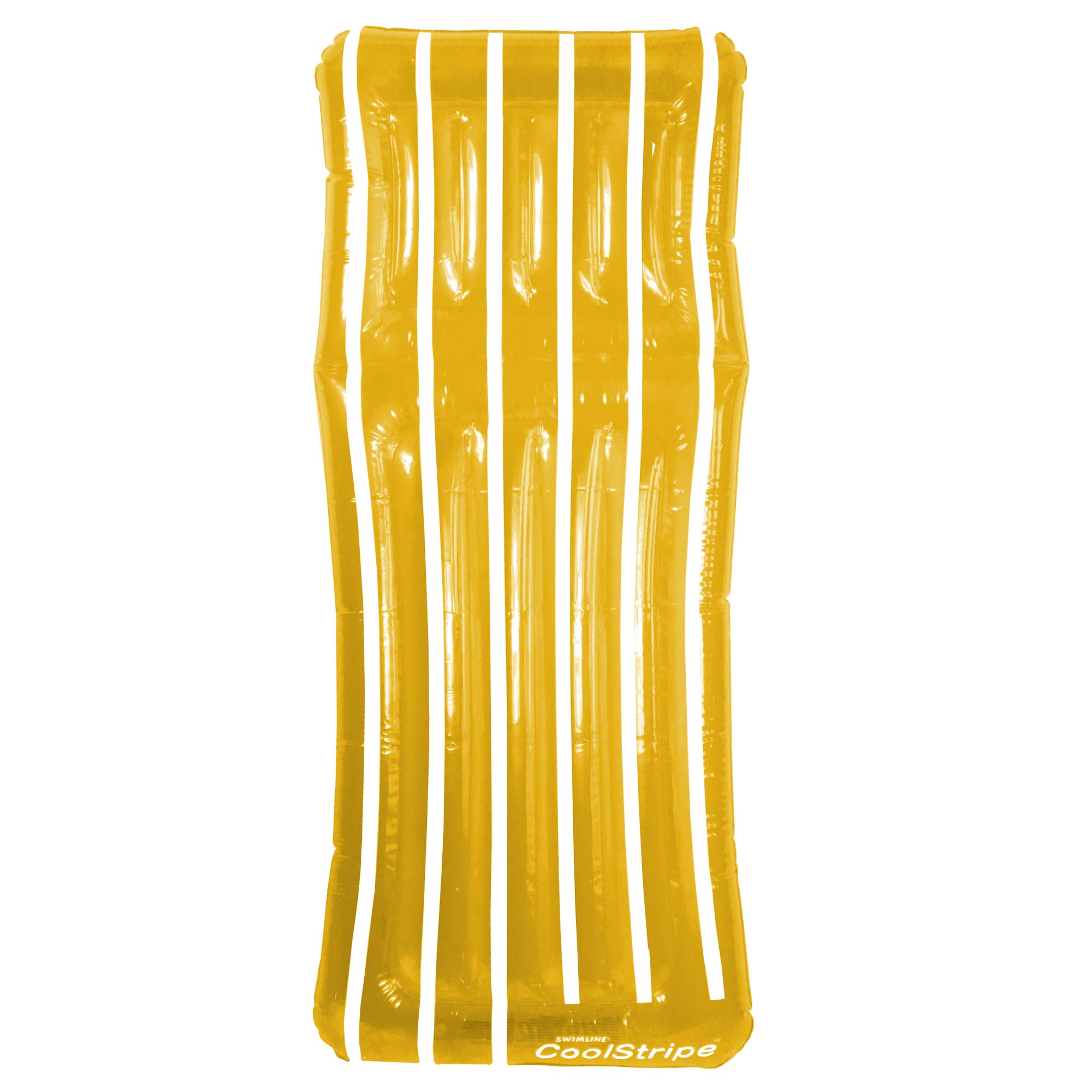 Inflatable Transparent Cool Stripe Swimming Pool Mattress - 72