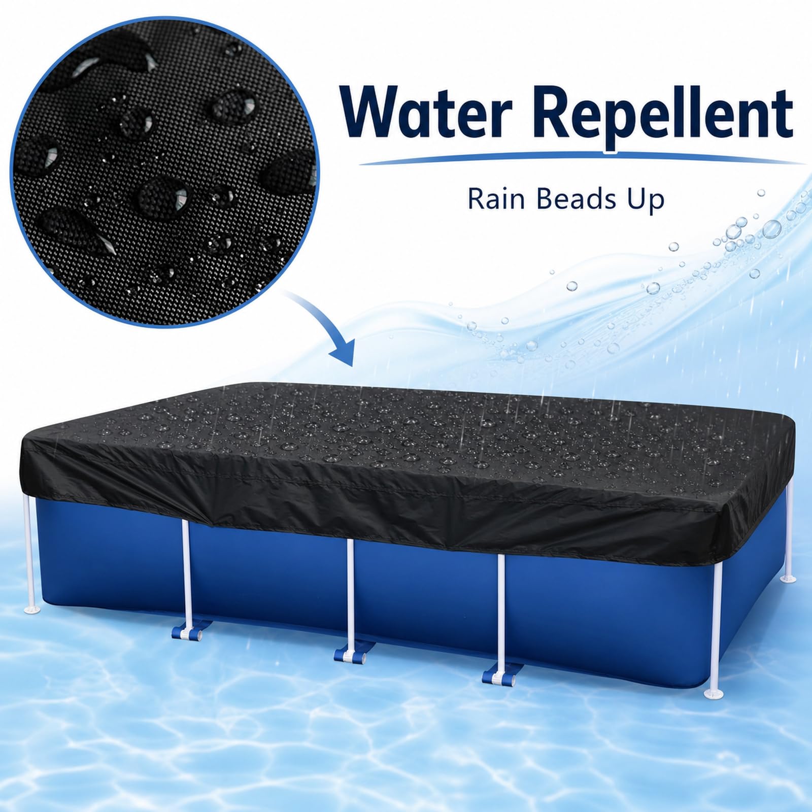 BâChe Protection pour Piscine,Couverture De Piscine,BâChe Piscine,BâChe De Protection pour Piscine,BâChe Piscine Rectangulaire,Couverture pour Piscines Rectangulaires