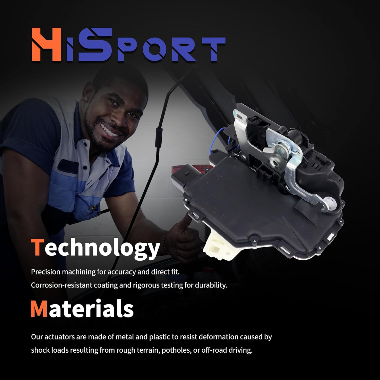 HiSport Front Right Side Door Latch Lock Actuator 3B1837016A Replacement for Volkswagen VW Beetle Golf GTI Jetta Passat Rabbit 8Pins Replace 3B1837016AC