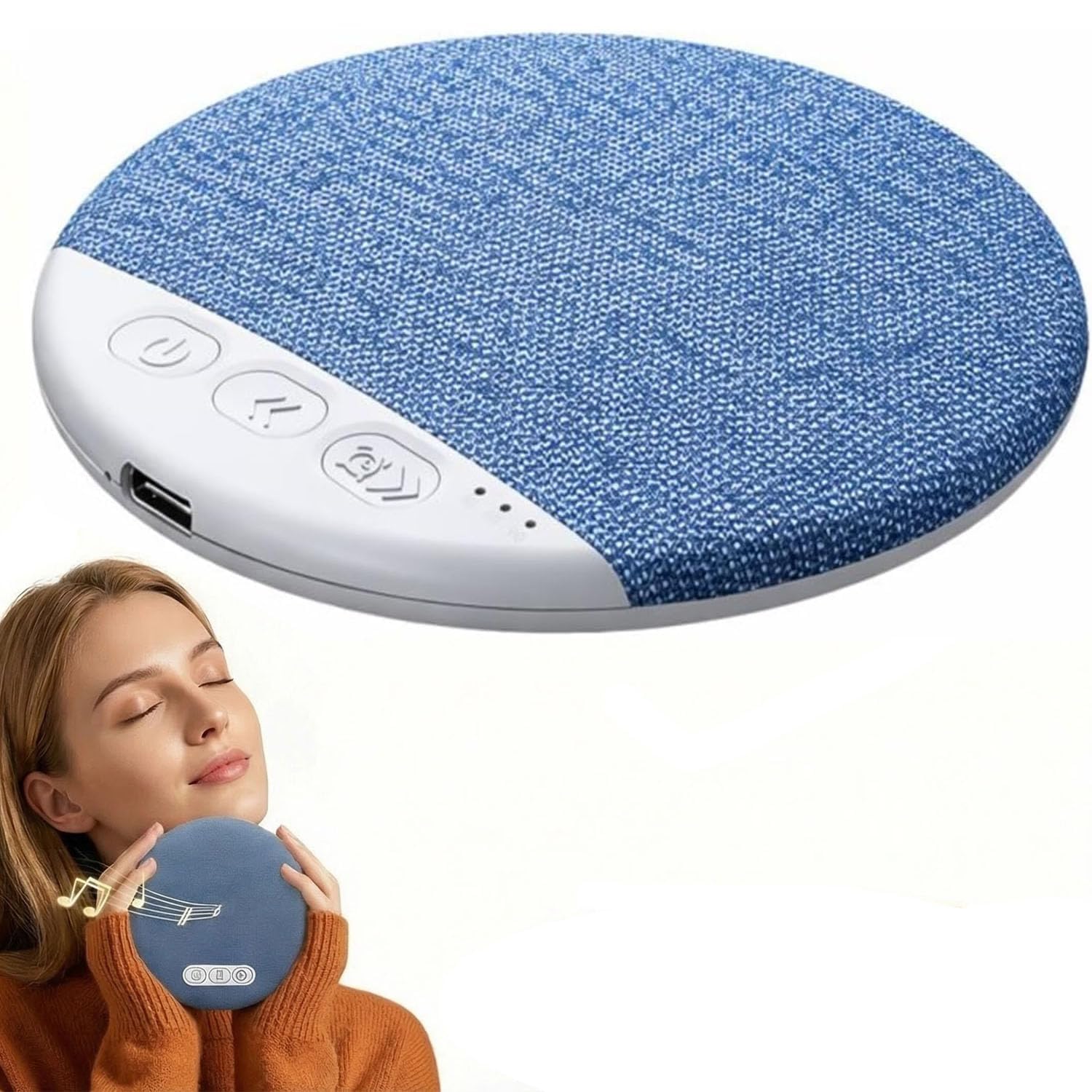 X3Pro Pillow Speakers for Sleeping,Under Pillow Speaker with White Noise Timer, Mini Bone Conduction Sleep Aid with Stereo Bass (Blue)-picture-44