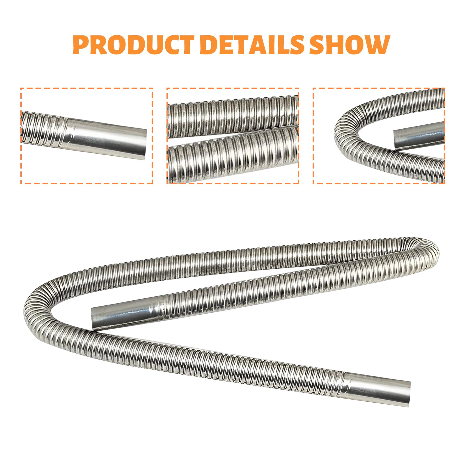 Tubo Flexible Piña Escape Mofle Universal 3.5 X10 S/exten | Envío Gratis