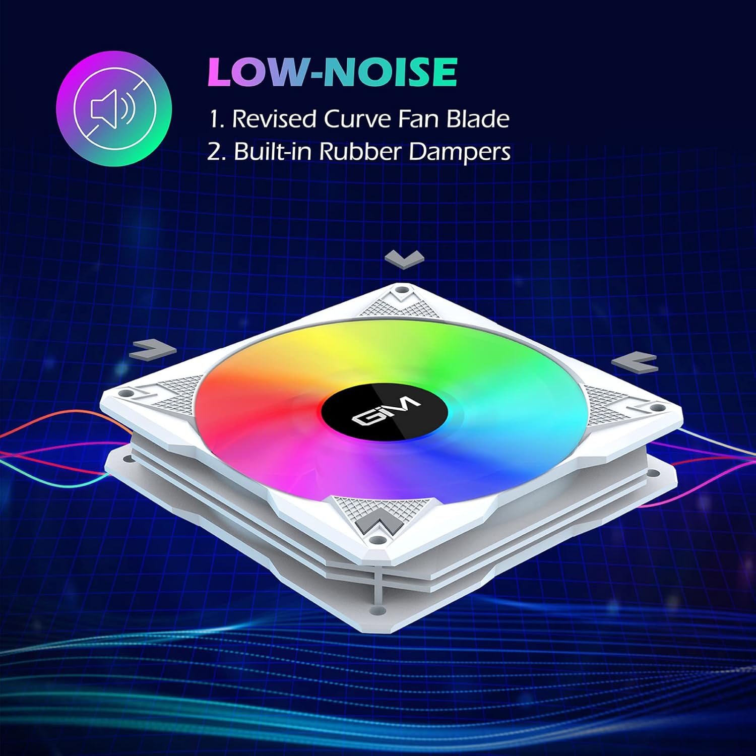 GIM fan highlighting low-noise features