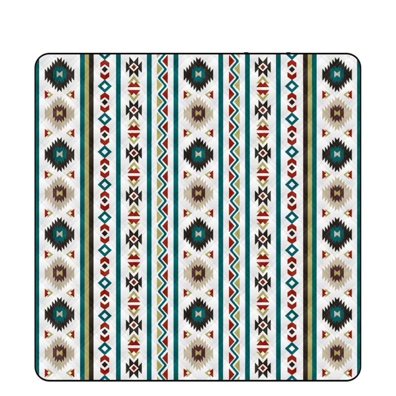 Gruba wodoodporna mata piknikowa Oxford, aluminiowy spód, składany, odporny na piasek kemping plażowy, przenośna torebka 200 cm (zielona, 200 cm x 200 cm)