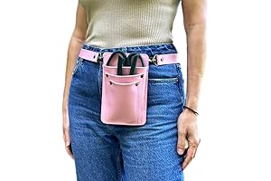 Leather Garden Tool Belt For Women - Pink Gardening Belt - Handmade...