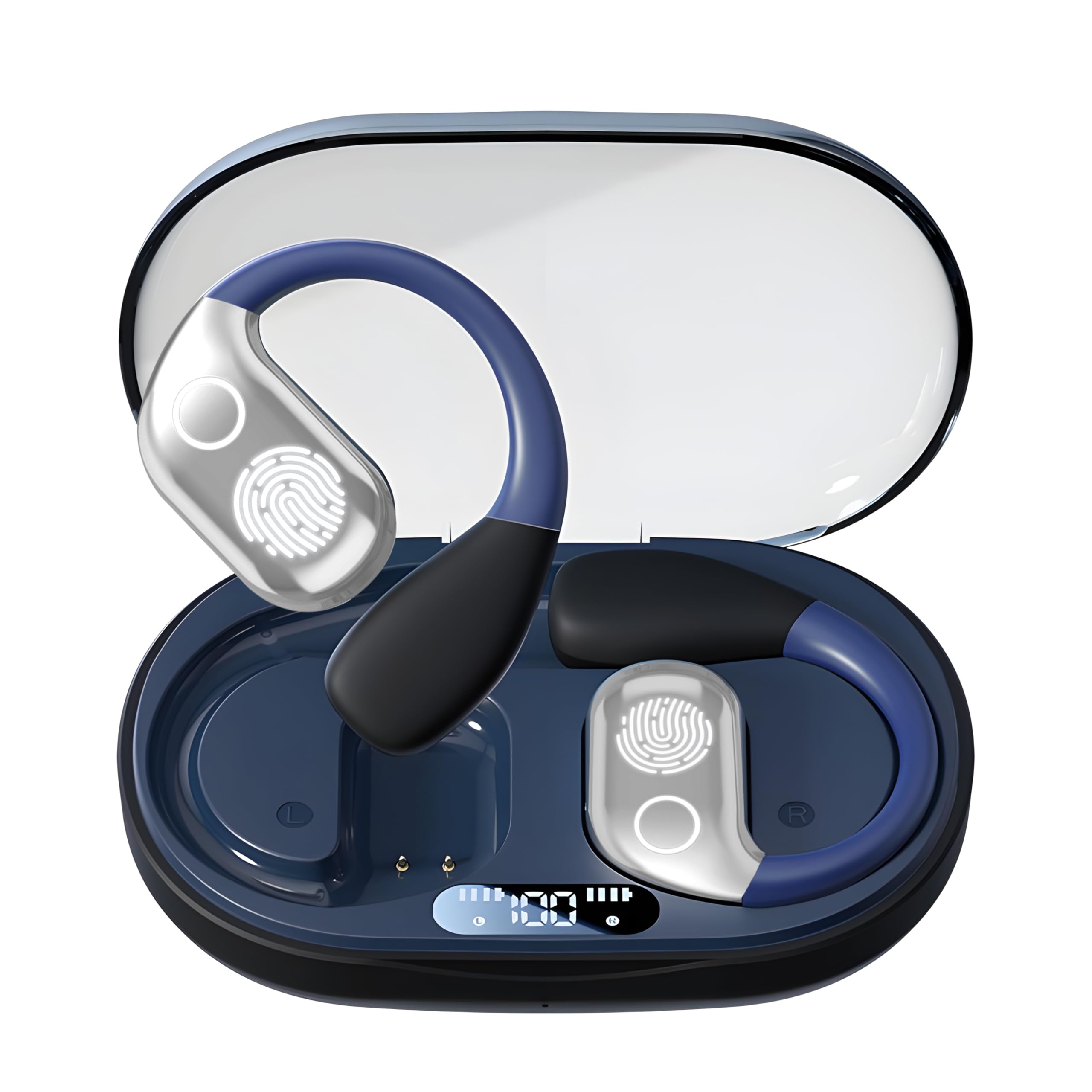 Real-time Translation Earbuds - Support 140 Languages ​​and Accents, English Spanish Two-Way AI Translator, Open Wireless Bluetooth Earbuds with