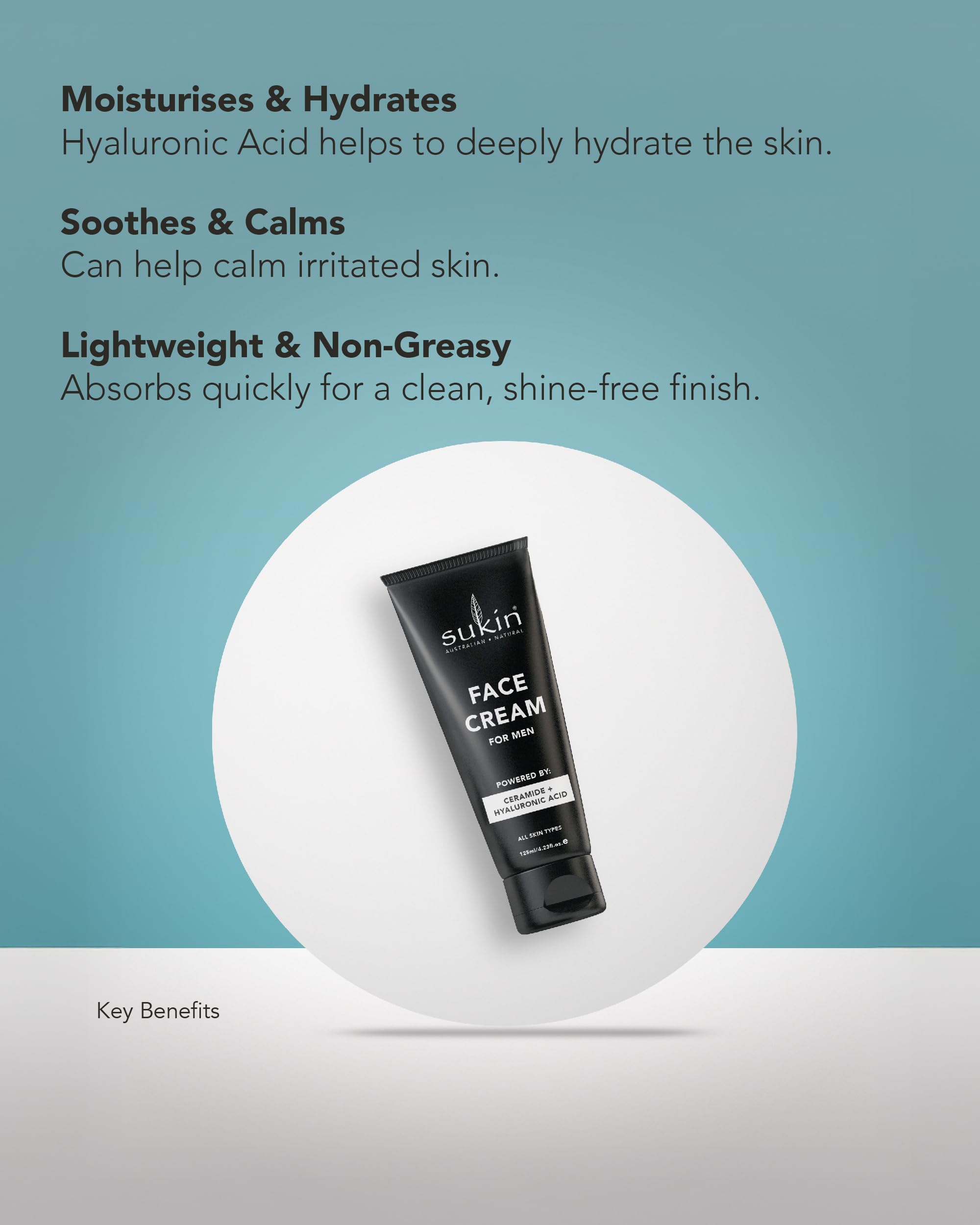 Sukin, Mens Face Cream, Contains Ceramides, Hyaluronic Acid, Coconut, Jojoba Oil, Baobab Extract, Vitamin E and More - Image 4