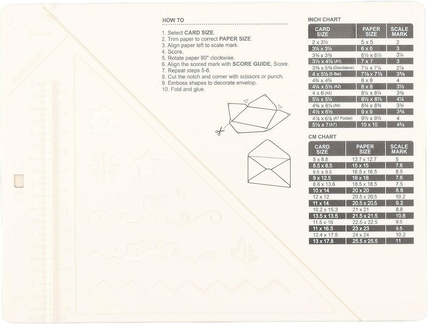 Vaessen Creative Card and Envelope Maker Kit with Punches, Plastic/Steel, Grey, 21.5x16.2x5 cm