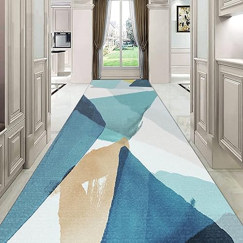 Alfombra de pasillo estrecha moderna y lavable alfombra larga para pasillo cocina dormitorio sala de estar balcón tapete de paso de 315 x 1575in394