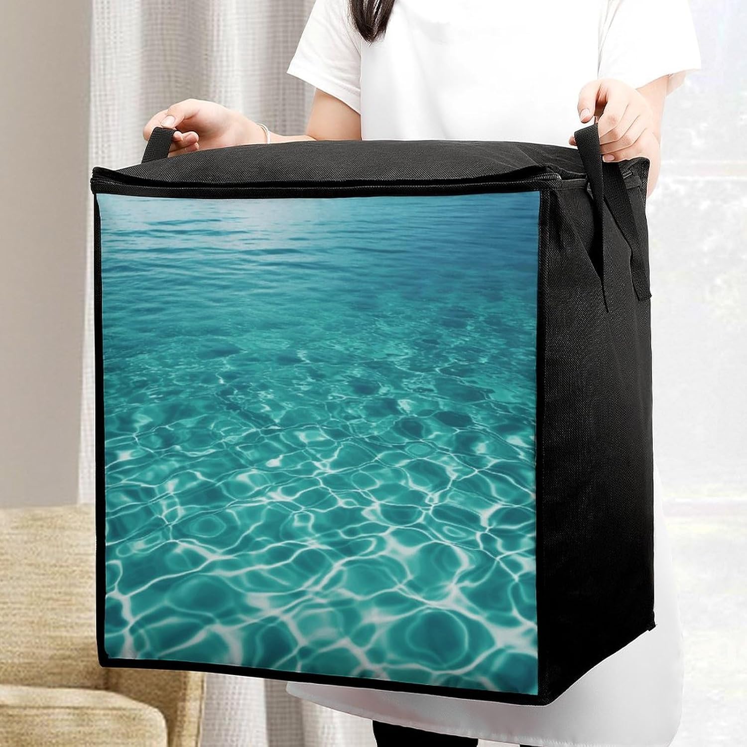 Comforter Storage Bag Large Capacity Zipper Clothes Storage Bag 70L image 5
