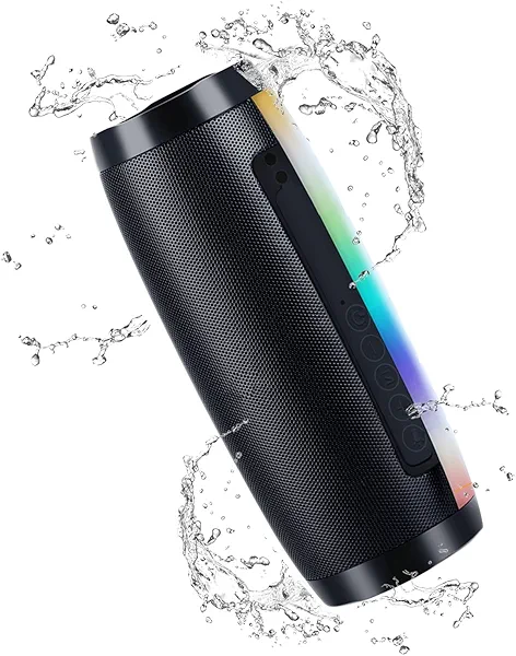 CRLKSSJX Portable Wireless Bluetooth Speakers,Outdoor Sports Speakers with Bluetooth 5.0,IPX5 Waterproof,3D Stereo,8 Hours Playback time,with HD Sound for Pool, Beach, Bike, Travel