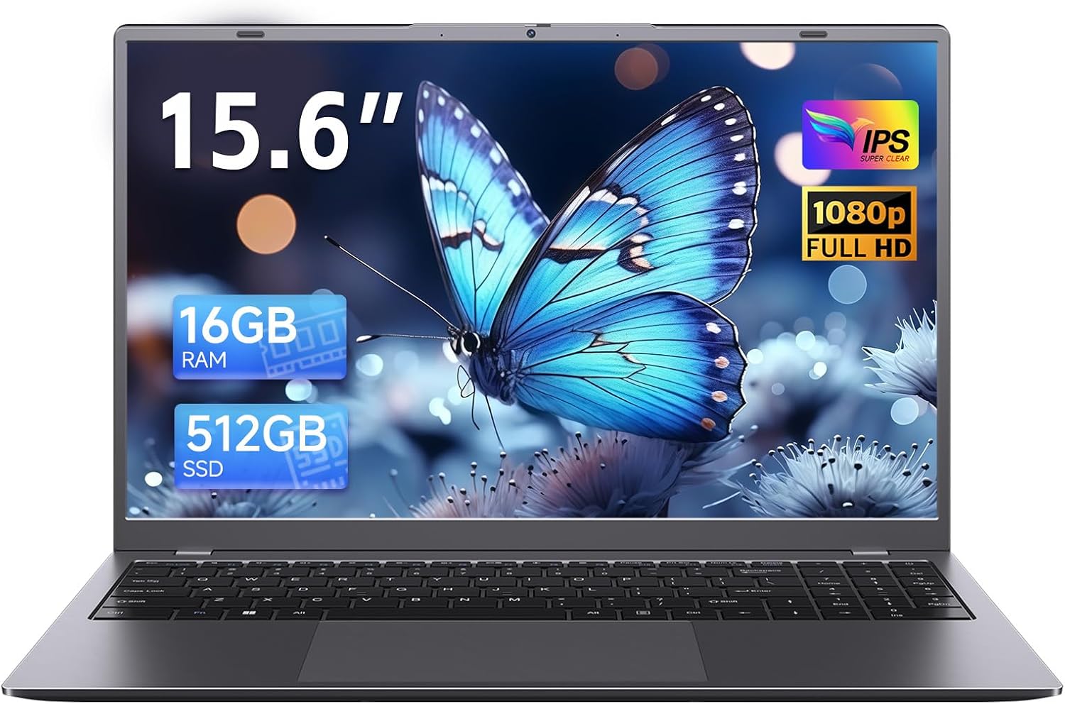 Laptop Computer, 16GB RAM, 512GB SSD, 15.6" FHD IPS Display