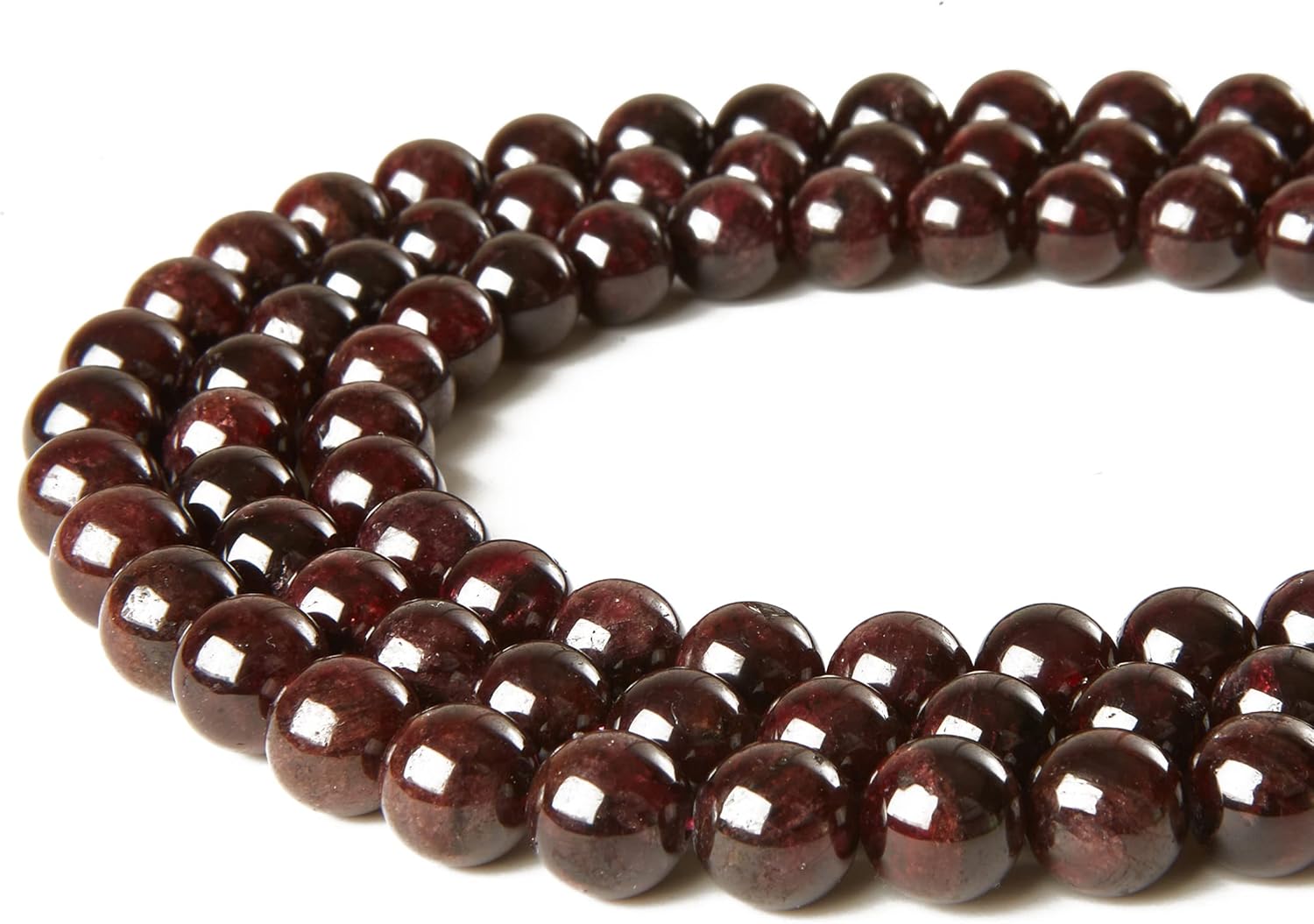 45pcs 8mm Garnet Beads Natural Gemstone Beads Round Loose Beads for Jewelry Making - Image 3
