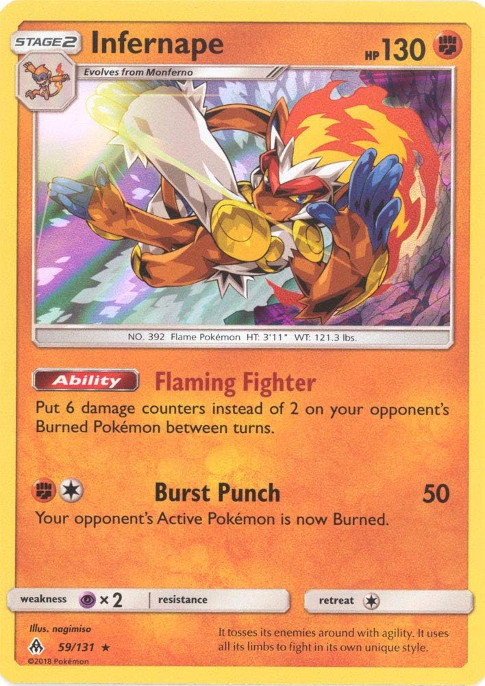 Infernape - 59/131 - Holo Rare - Forbidden Light