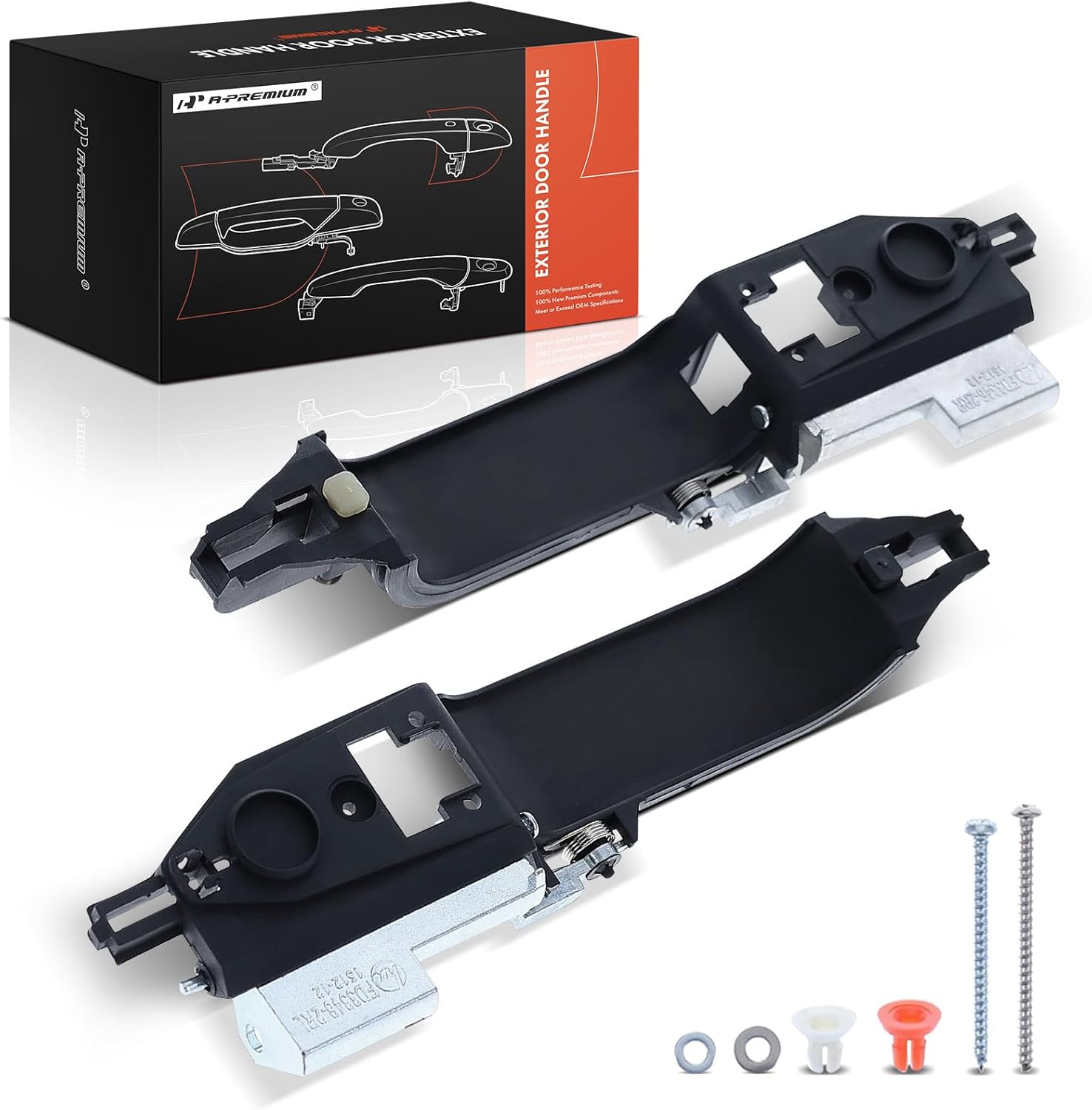 A-Premium 2Pcs Exterior Door Handle Reinforcement Brackets Compatible with Ford Focus 2008 2009 2010 2011, Rear Driver and Passenger Side, Replace# 8S4Z5426685A, 8S4Z5426684C