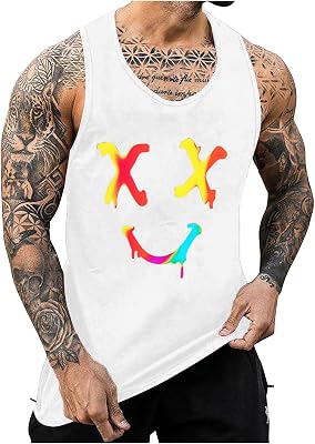 💎 85% MEGA DEAL! KOG Tank Top Herren Sport Tanktop Sommer Muskelshirt Ärmelloses Shirt Mode Motiv Streetwear Freizeit T-Shirt Tshirt Basic Oberteile Junge Lässig Tshirts Grafik Drucken T-Shirts Kleidung