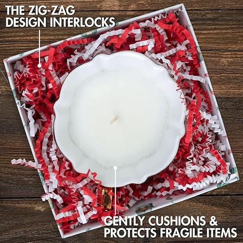 Miniatura 262 de MagicWater Supply - 1 libra - Naranja - Relleno de papel de corte arrugado ideal para envolver regalos, relleno de cestas, cumpleaños, bodas