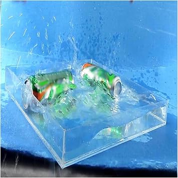 All in One Acrylic Photo Shooting Tray,Display Showcase,Floating Photo Props, Shallow Water Tank, Portable Food Cosmetic Storage Box Height5cm/1.97" Color Clear, Size 15x10cm5.9x3.9in