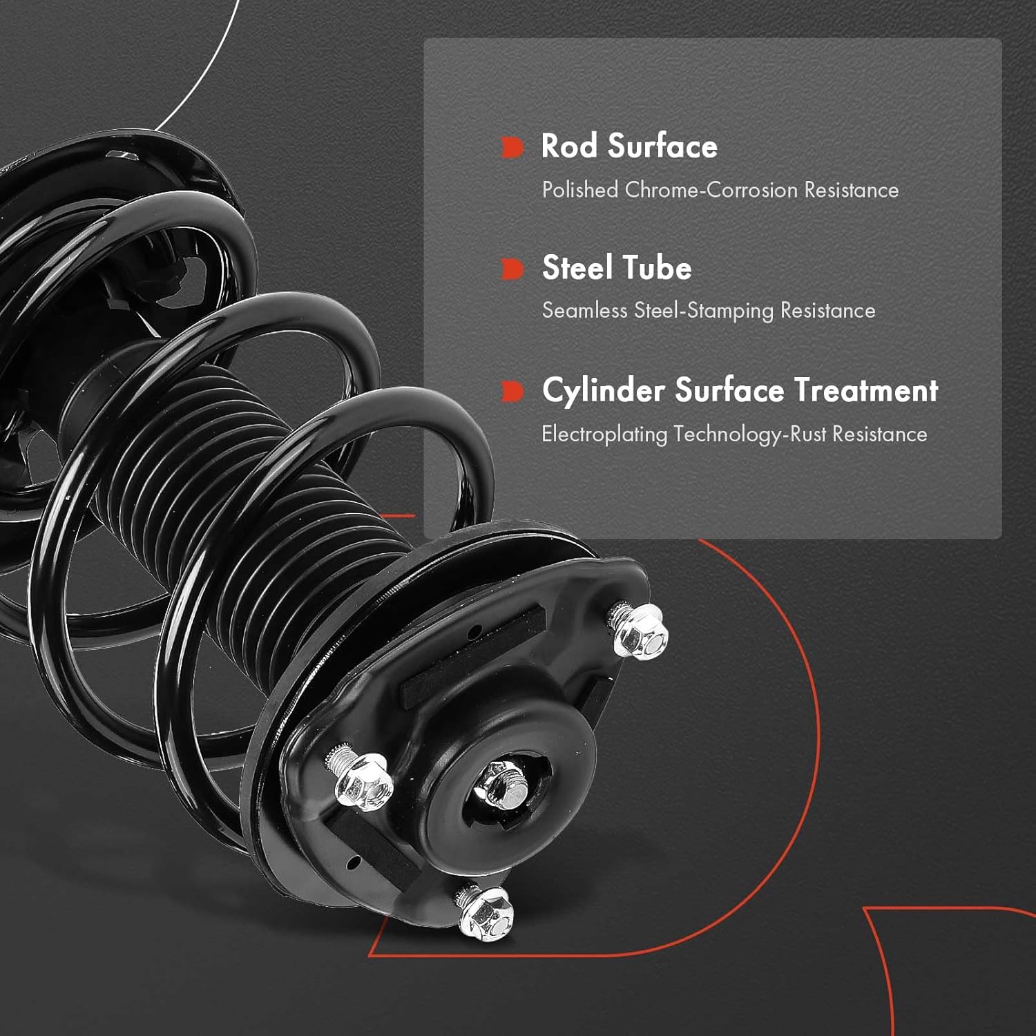 A-Premium Front Complete Struts Compatible with Toyota Camry 2018-2023, Avalon 2020-2022 - 2x Replacement Suspension Shock Absorber with Coil Spring Assembly