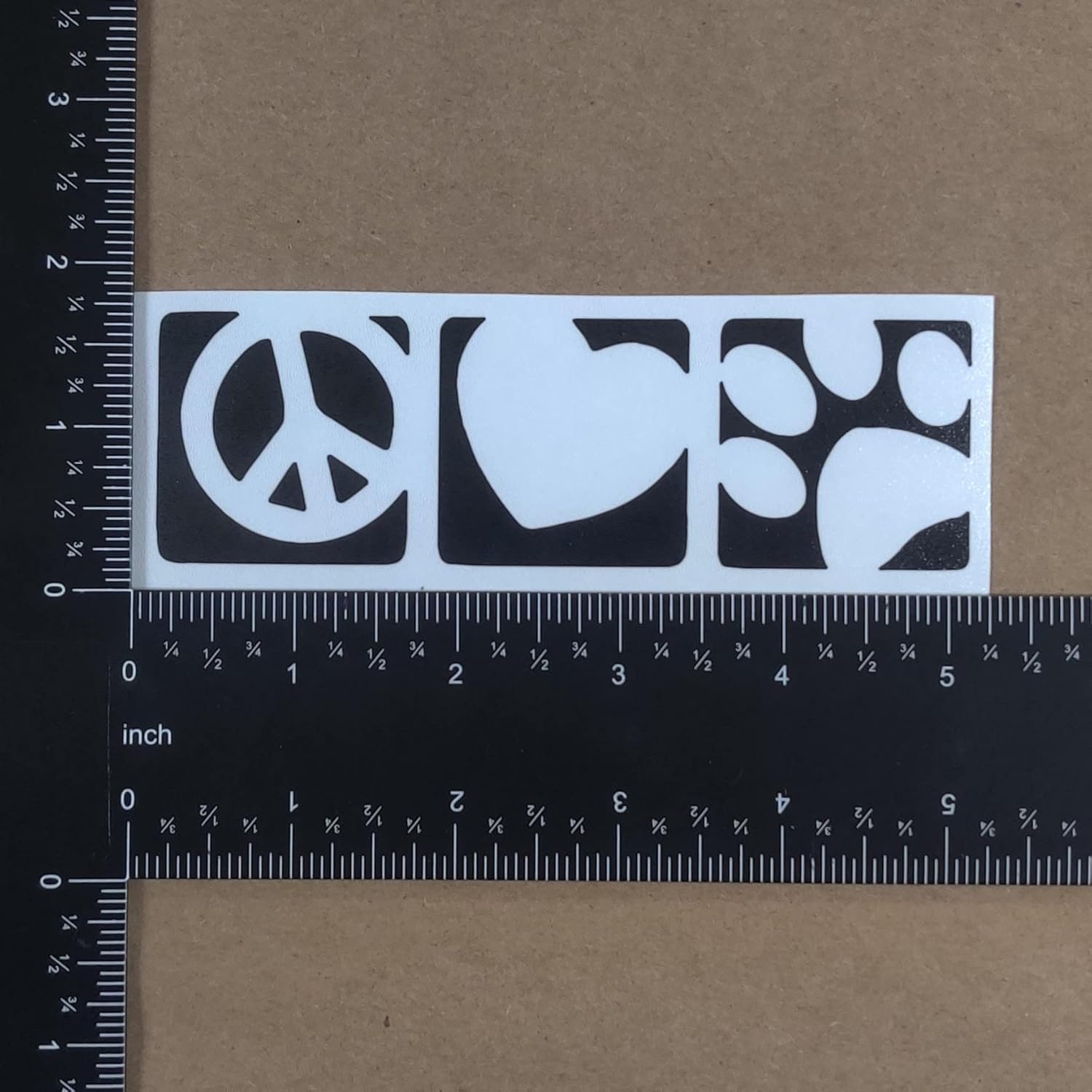 Paw Decals 4 Pack: Heartbeat, Infinity, Peace Love, Paw Heart (Black, Small 3.5") - Image 8