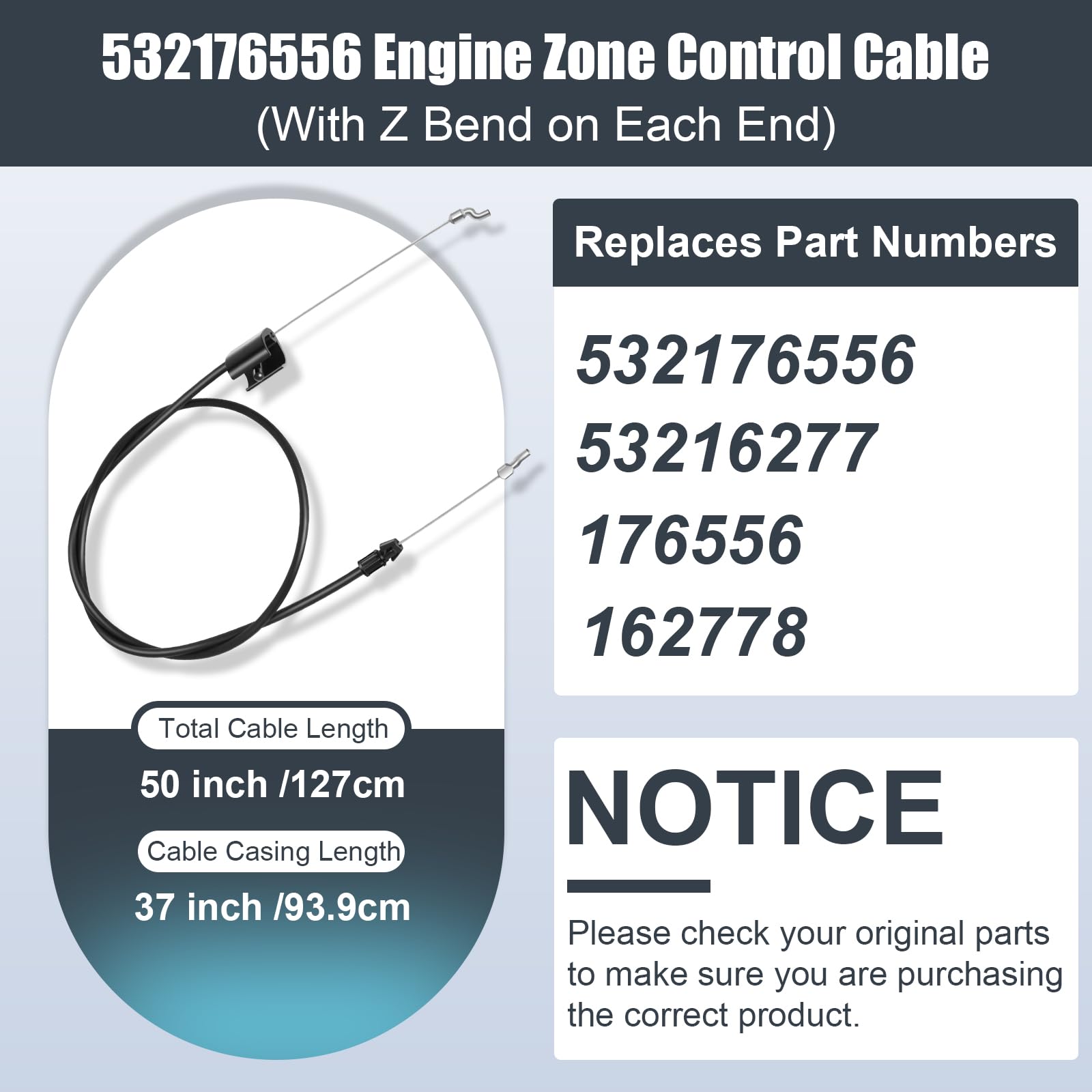 Engine Control Cable - MTD 946-0957 Replacement -2