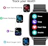Reloj Inteligente para Mujer, Pantalla HD de 1.85" Compatible con iPhone/Samsung/Android (Recibe/Haz Llamadas), Más de 100 Modos Deportivos, Seguimiento de Fitness con Monitor de Ritmo Cardíaco/Sueño/SpO2, Sumergible IP68, Correa de Metal 5