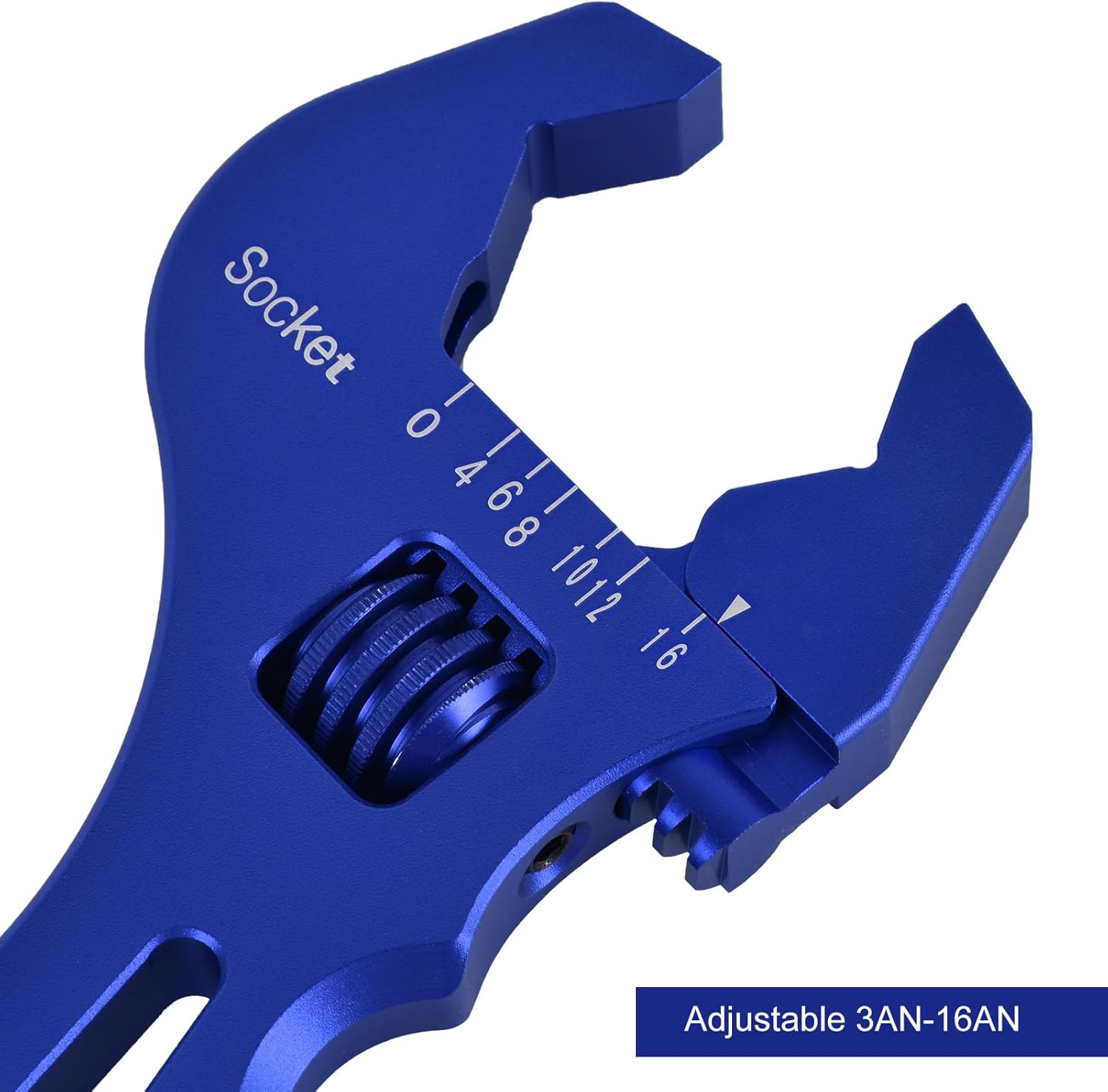 AN3-16AN Adjustable Wrench Aluminum Lightweight Spanner Tools Blue