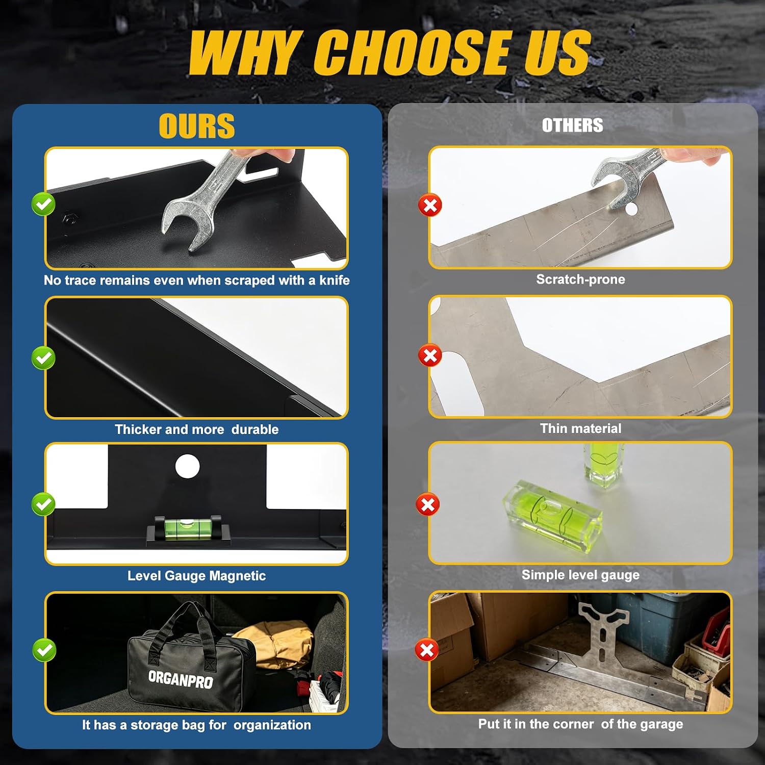Wheel Alignment Tool for DIY Toe Adjustment with Tape Measure& Bag