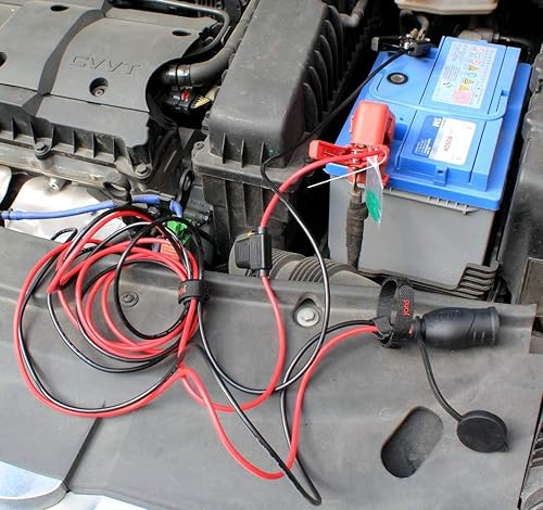 Miniatura 5 de Heyiarbeit 2 clips de cocodrilo aislados de alta resistencia de 100 A, clips de prueba eléctrica de batería para automóvil, vehículo, barco, rojo y