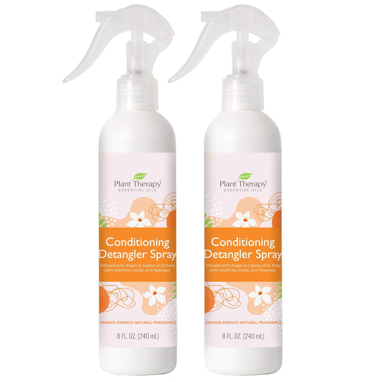 Plant Therapy Conditioning Detangler Spray 2-pack,  8 oz,  Smooth, Soften & Detangle, Paraben & Synthetic Fragrance Free, Vegan: Beauty