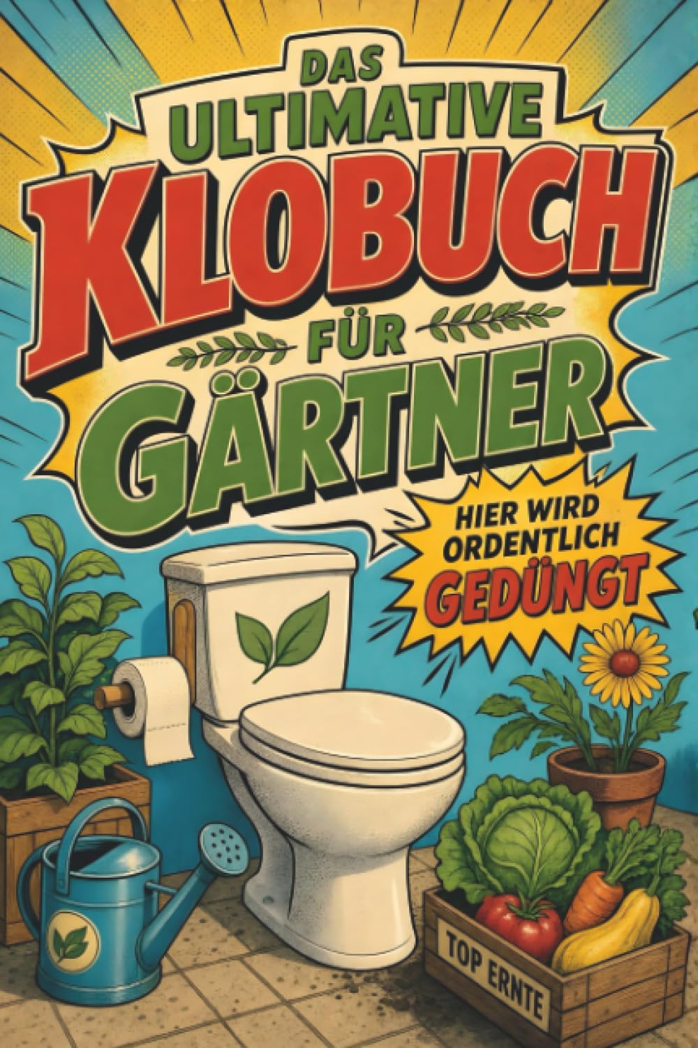 Das ultimative Klobuch für Gärtner: Hier wird ordentlich gedüngt. Lustiges Geschenk für Fans von Gärtnern, Hochbeet und Pflanzen