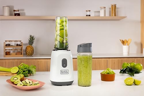 Miniatura 7 de BLACK+DECKER Ice Crush - Licuadora de una sola porción con botón de pulsoencendido, base, dos frascos de licuadora personal de 20 onzas, ensamblaje