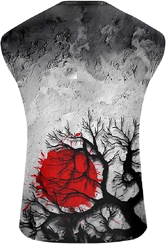 Miniatura 6 de Camisetas sin Mangas para Hombre con Estampado Halloween sin Mangas Cuello Redondo Chaleco Deportivo Camiseta túnica