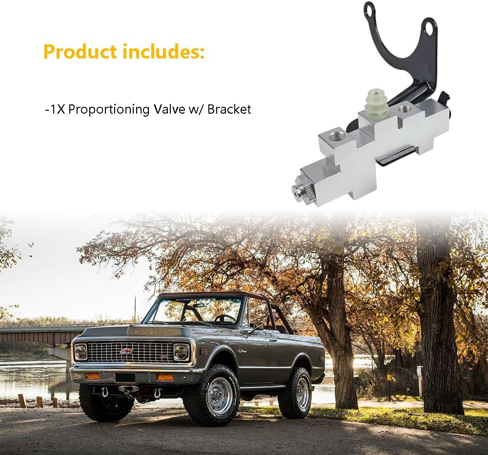 172-2069 Brake Proportioning Valve w/Bracket | Fit for Chevrolet (Chevy) C1500 C2500 C3500 K1500 K2500 K3500 Blazer S10, GMC Jimmy S15 Sonoma Syclone Typhoon, Oldsmobile Bravada | OE 15606198