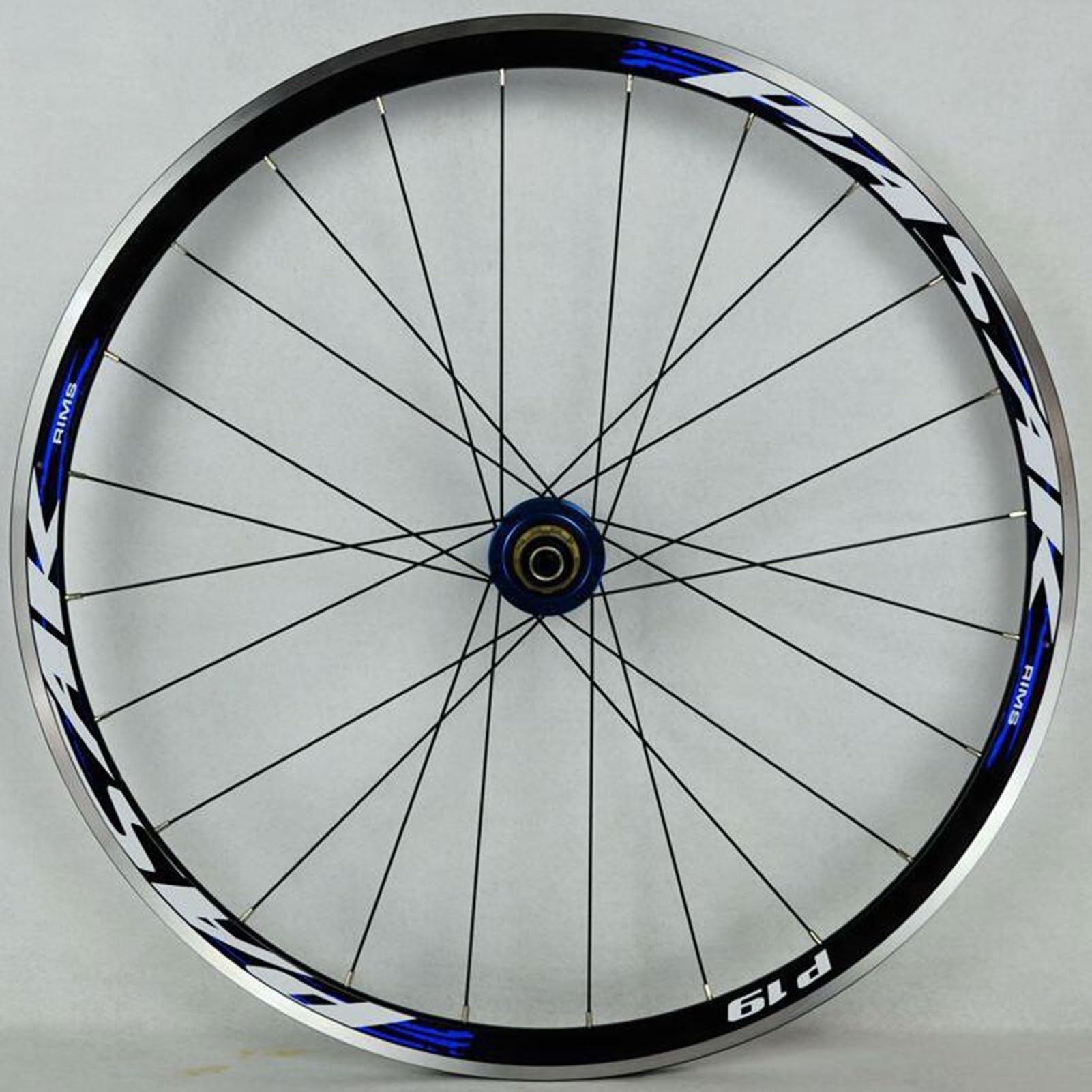Quick Release Rowerowe Koła Szosowe 700c, Hamulec Tarczowy C/V Podwójne Ścienne Felgi Ze Stopu Aluminium Przednie 2 Tylne 4 Łożyska 7-11 Prędkości Zestaw Kołowy (Kolor: Niebieski, Rozmiar 700c)
