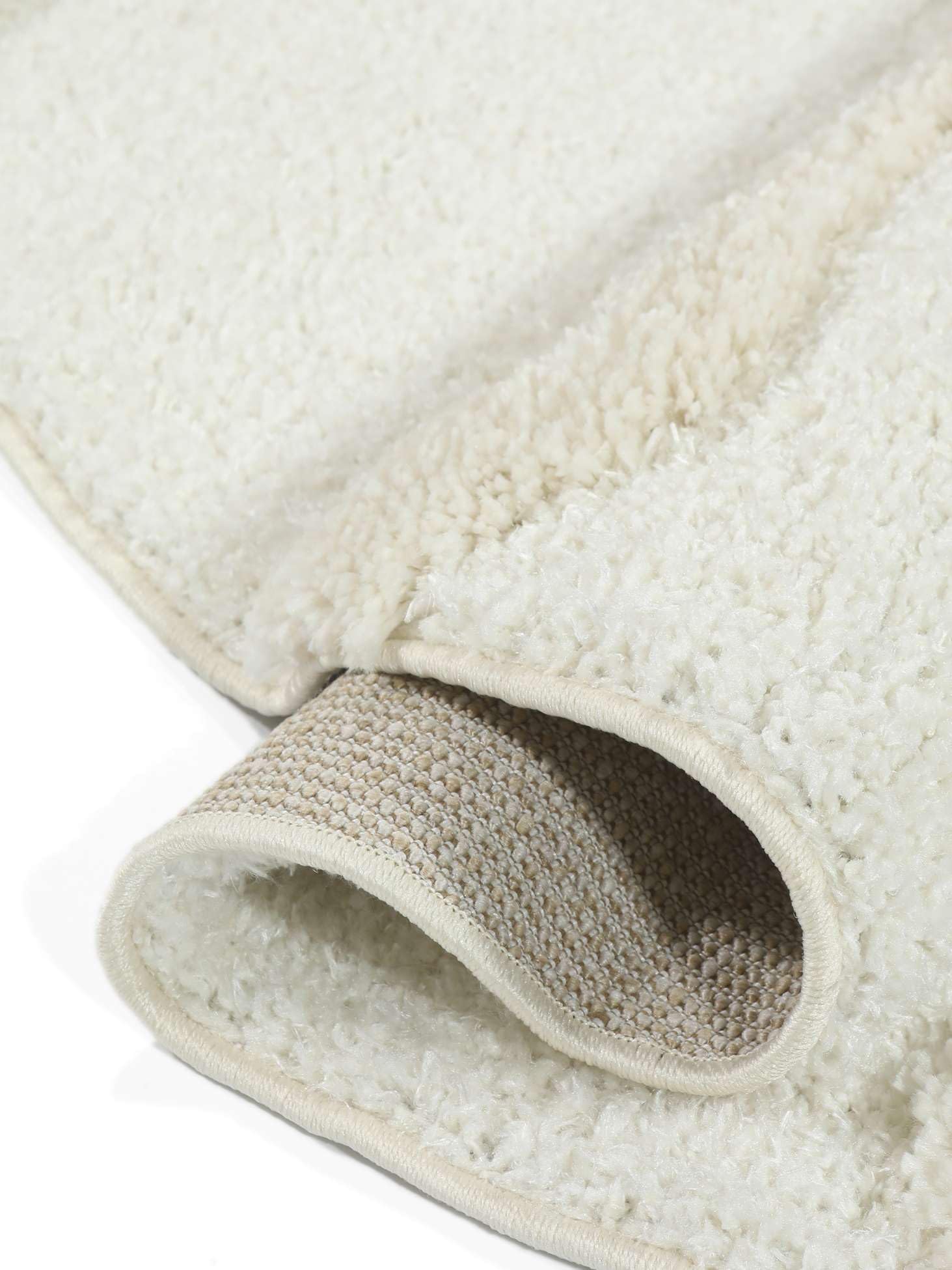 RugVista Ginori Alfombra, Ø 160 cm, Off Blanco | Modernas, Redondo, Pelo lungo, Limpieza en seco, Oeko-Tex 100