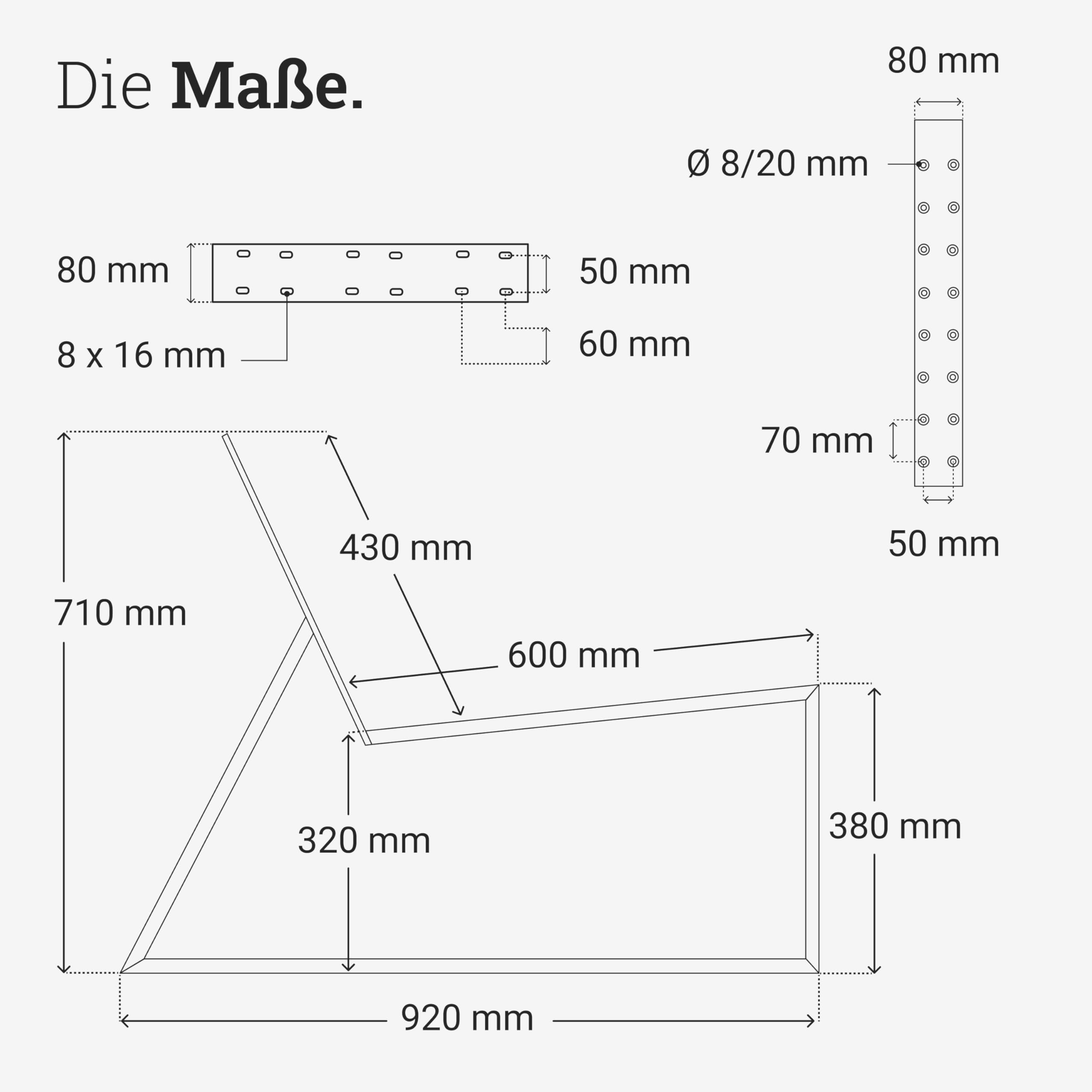 Natural Goods Berlin 2X Bankgestell Laidback - Bankbeine Metall Schwarz - Bankgestell Mit Lehne - Bankfüße Für DIY Outdoor Sofa Wetterfest - Bankkufen Für Garten Relaxsessel, Loungesessel Outdoor