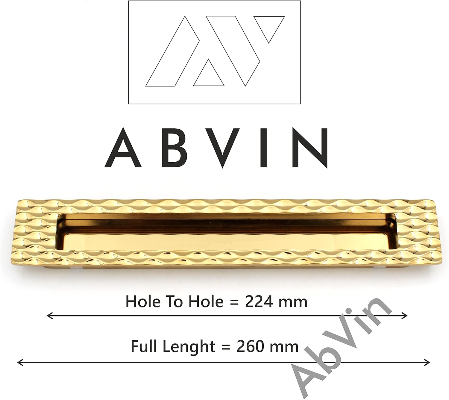 Pvd Gold Concealed Sliding Door Handle and Concealed Door Slide Handle , Door Handle and Concealed Door Pull Handle, Drawer Handles , Handles for Sliding wardrobes ( 1 Pcs ) (10.2 INCH)