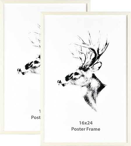 Miniatura 50 de Yaetm Portarretratos de 11 x 14 pulgadas con paspartú para fotos de 8 x 10 pulgadas, juego de 2, marcos de fotos de madera de roble macizo natural