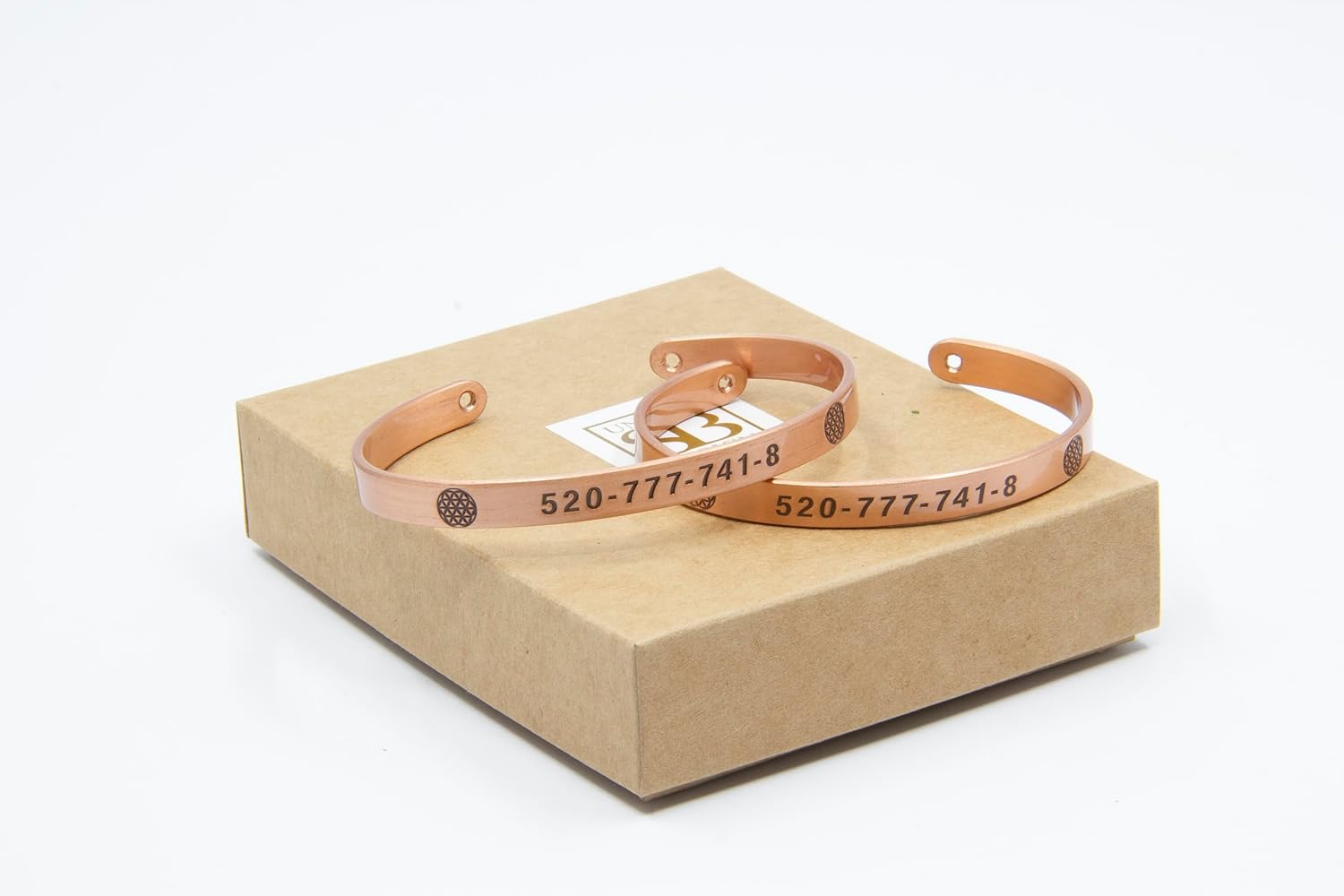 520-777-741-8 Money Manifestation Grigori Grabovoi Pure Copper Cuff Bracelet by SBUniqueDesign™ for Balance & Harmony