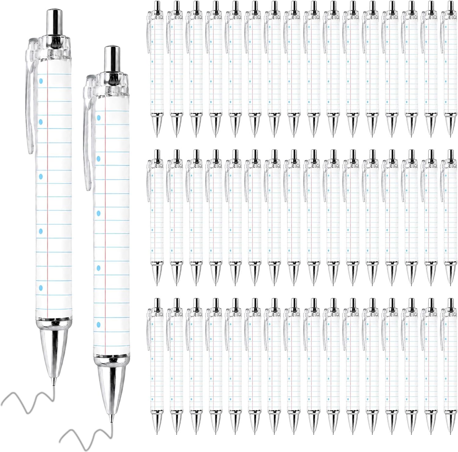 50 Pcs Back to School Ballpoint Pens Bulk for Teacher 1.0 mm Black Ink