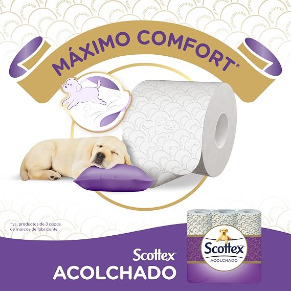 Scottex Quilted Toilet Paper - 63 Rolls